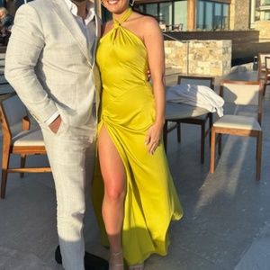 Ronny Kobo Seline Halter Dress